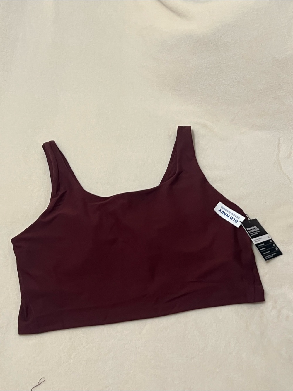 Old Navy Women's Burgundy Scoop Neck Crop Tank